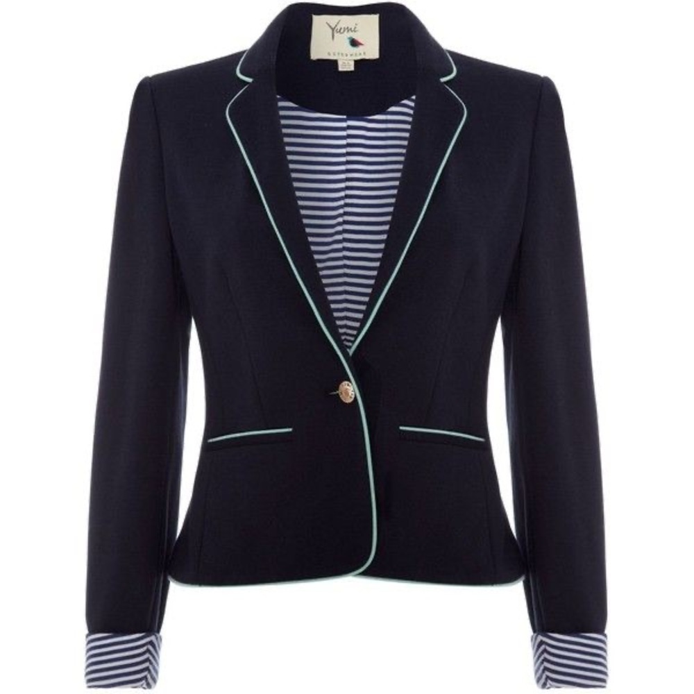Like New - Yumi Knit Blazer - Navy - Size 0/2